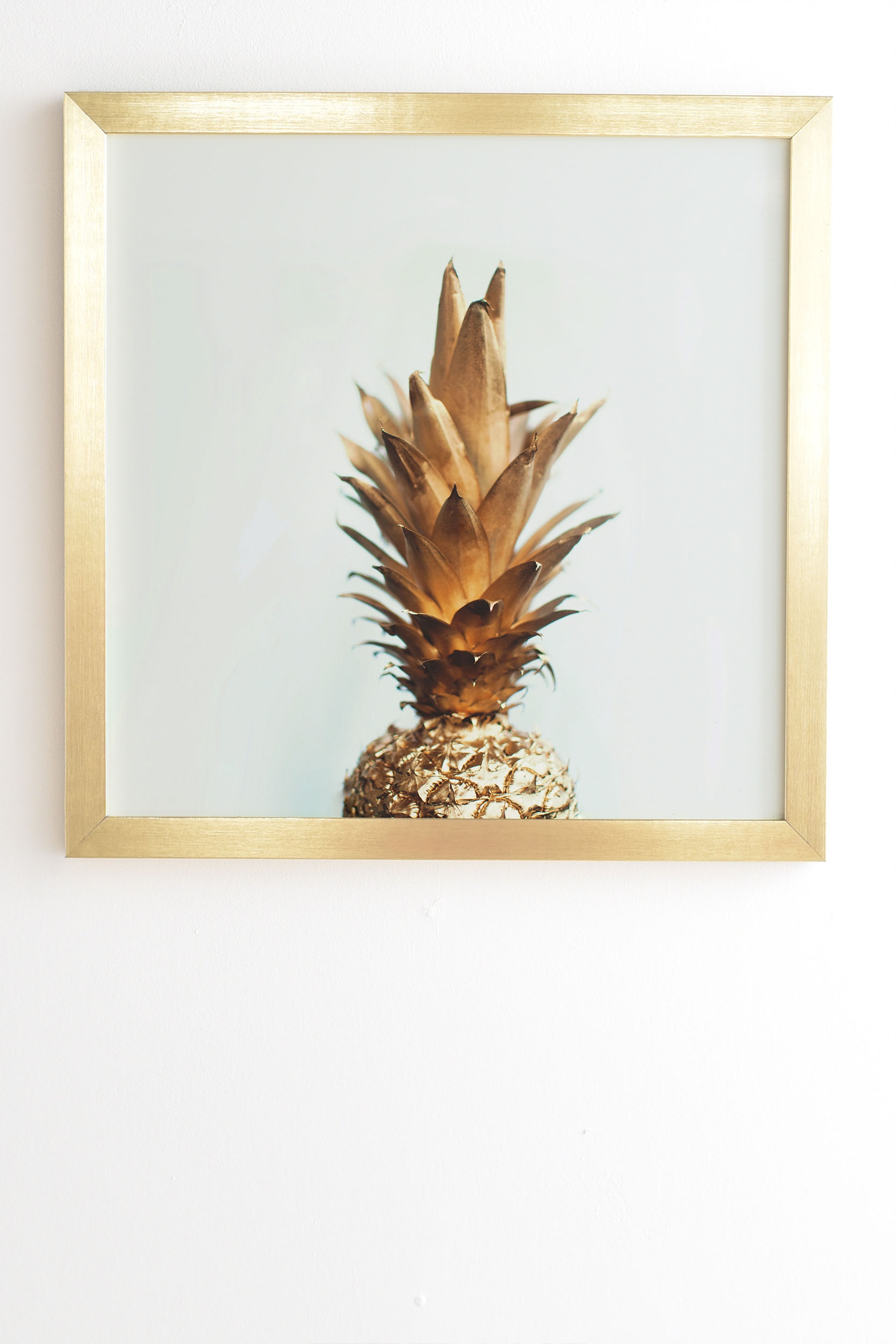 The Gold Pineapple by Chelsea Victoria - Framed Wall Art Basic Gold 30" x 30" - Image 1