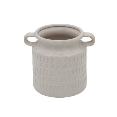 Despain White 7" Ceramic Table Vase - Image 0