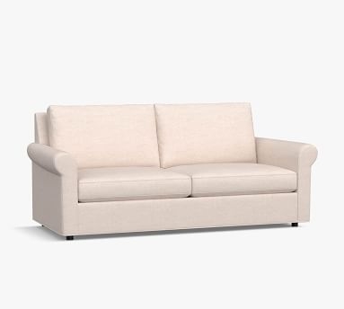 Sanford Roll Arm Upholstered Sofa 77", Polyester Wrapped Cushions, Performance Heathered Basketweave Platinum - Image 3