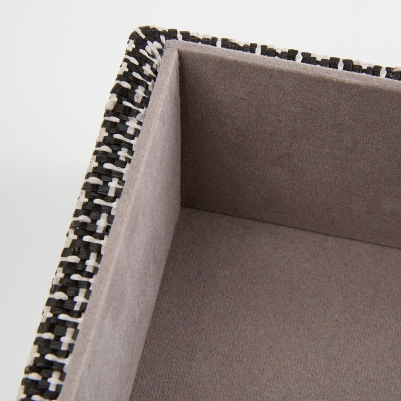 Jolie Large Black and White Woven Box - Image 1