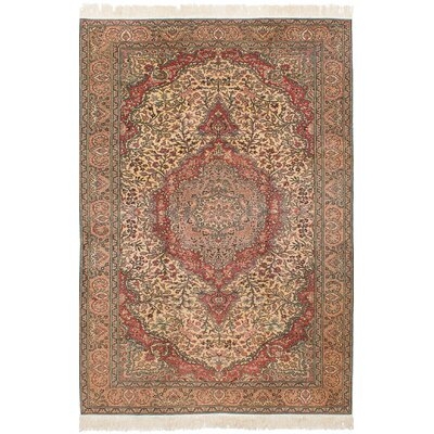 One-of-a-Kind Pine Lake Hand-Knotted 2010s Ushak Brown 6'6" x 9'10" Wool Area Rug - Image 0
