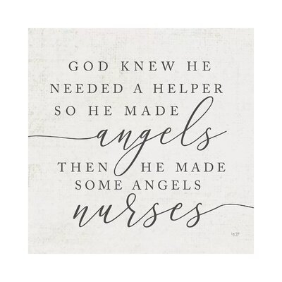 God Made Angel Nurses - Wrapped Canvas Print - Image 0