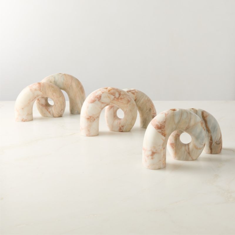 Curva Marble Taper Candle Holder - Image 3