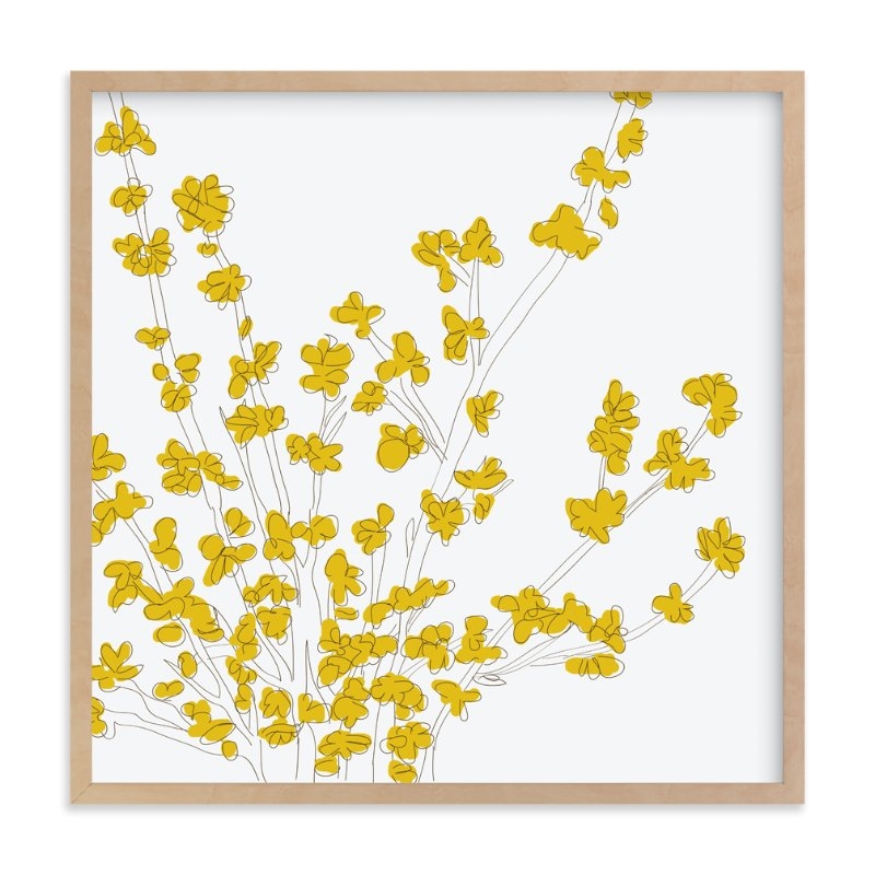 Forsythia Art Print-Mustard - Image 0