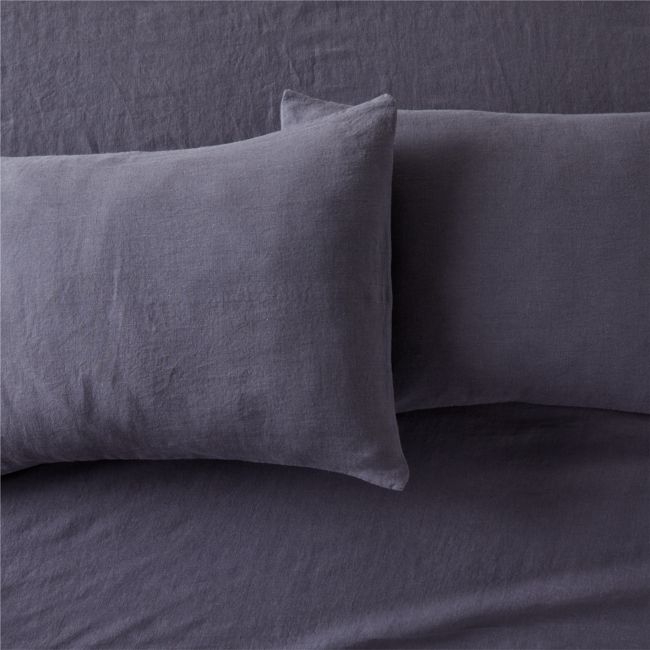 Hemp Blue King Pillowcases Set of 2 - Image 0