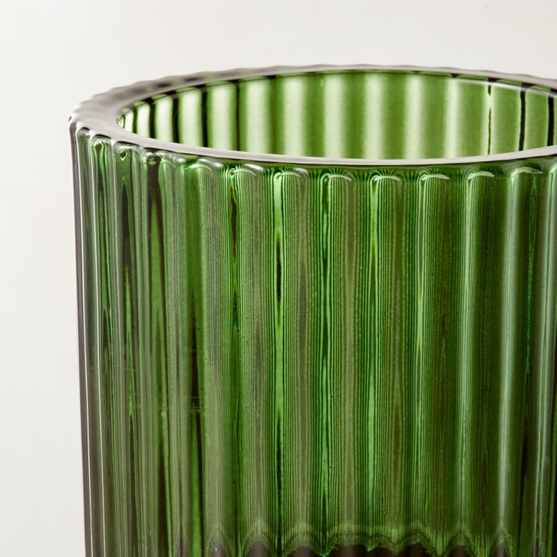 Ezra Green Glass Tealight Candle Holder - Image 2