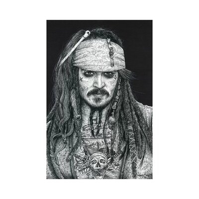 Captain Jack by Inked Ikons - Wrapped Canvas Painting Print - Image 0