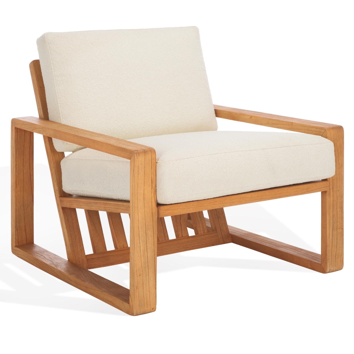 Decarlo Wooden Frame Accent Chair - Beige/Natural - Image 5