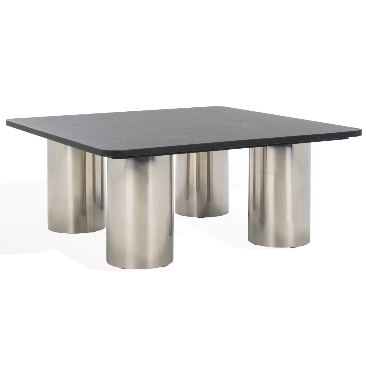 Belynda Marble Top Coffee Tabl - Black/Chrome - Image 6