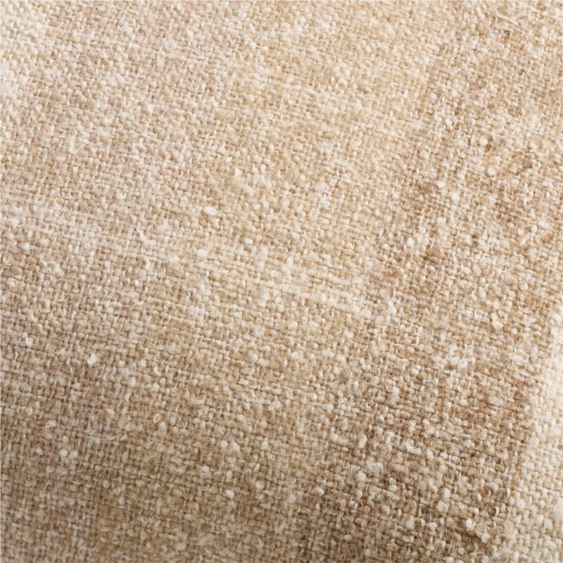 Agnes Woven Wool Blend Fringe Stripe 24"x16" Arctic Ivory Throw Pillow Cover - Image 3