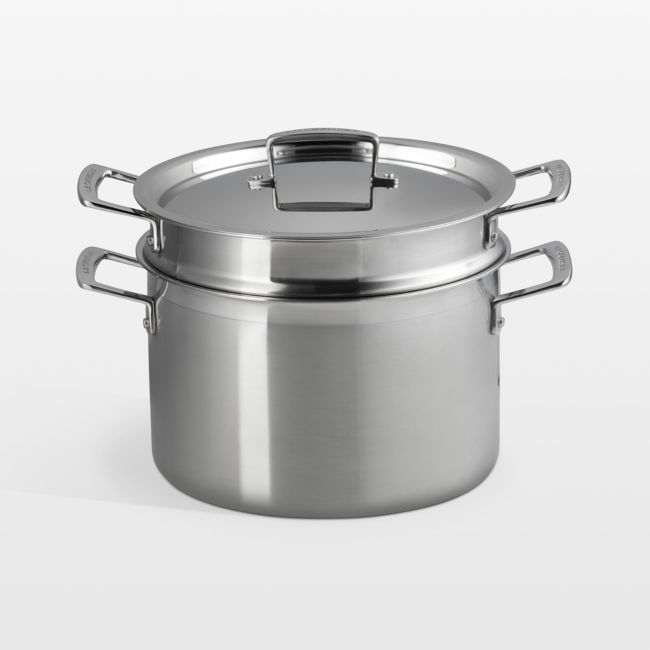 Le Creuset ® Classic Stainless Steel 7.5-Qt. Deep Pasta Pot with Lid and Sieve - Image 0