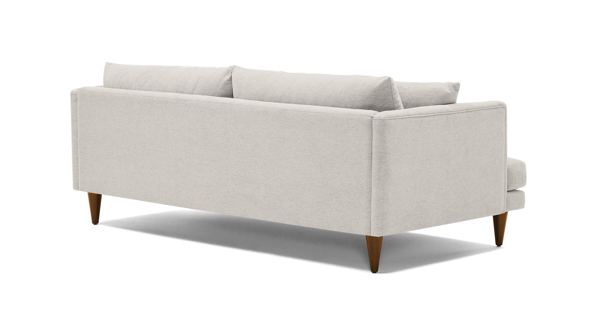 Beige/White Lewis Mid Century Modern Sofa - Lucky Divine - Mocha - Cone - Image 3