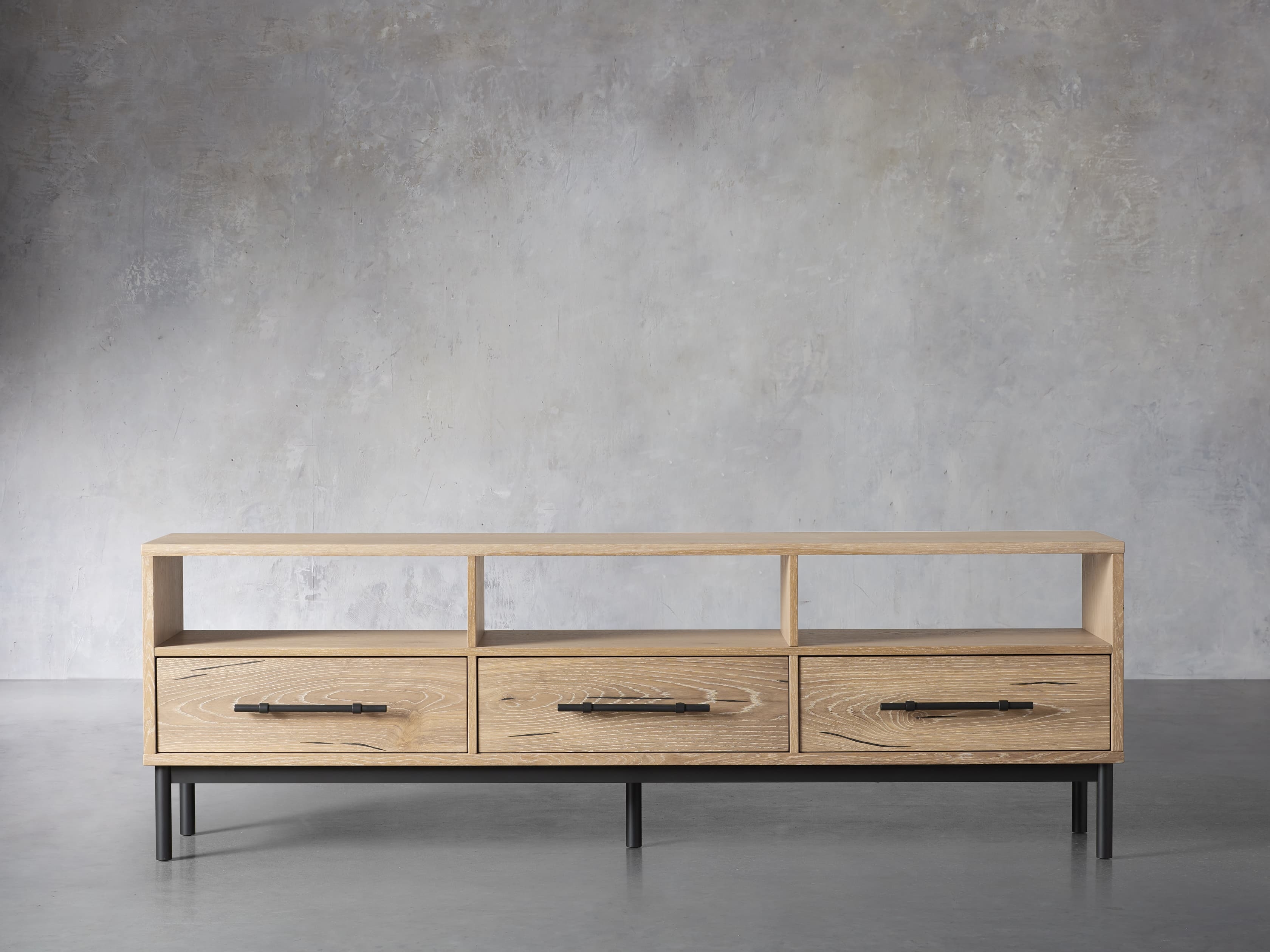 Sullivan Open Media Console in Wood Natural - Image 0