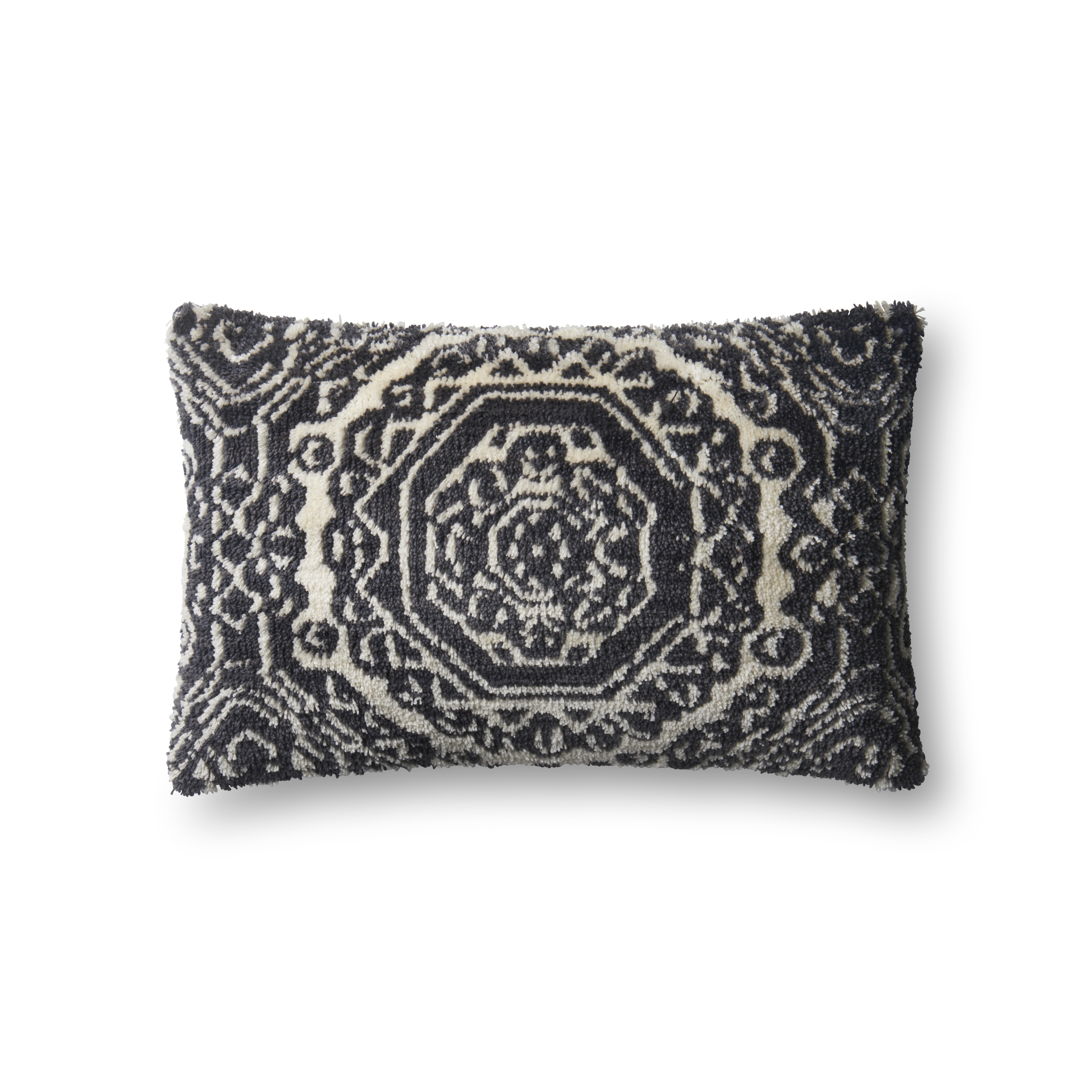 Loloi Pillows Black / White 13" x 21" Cover Only - Image 0