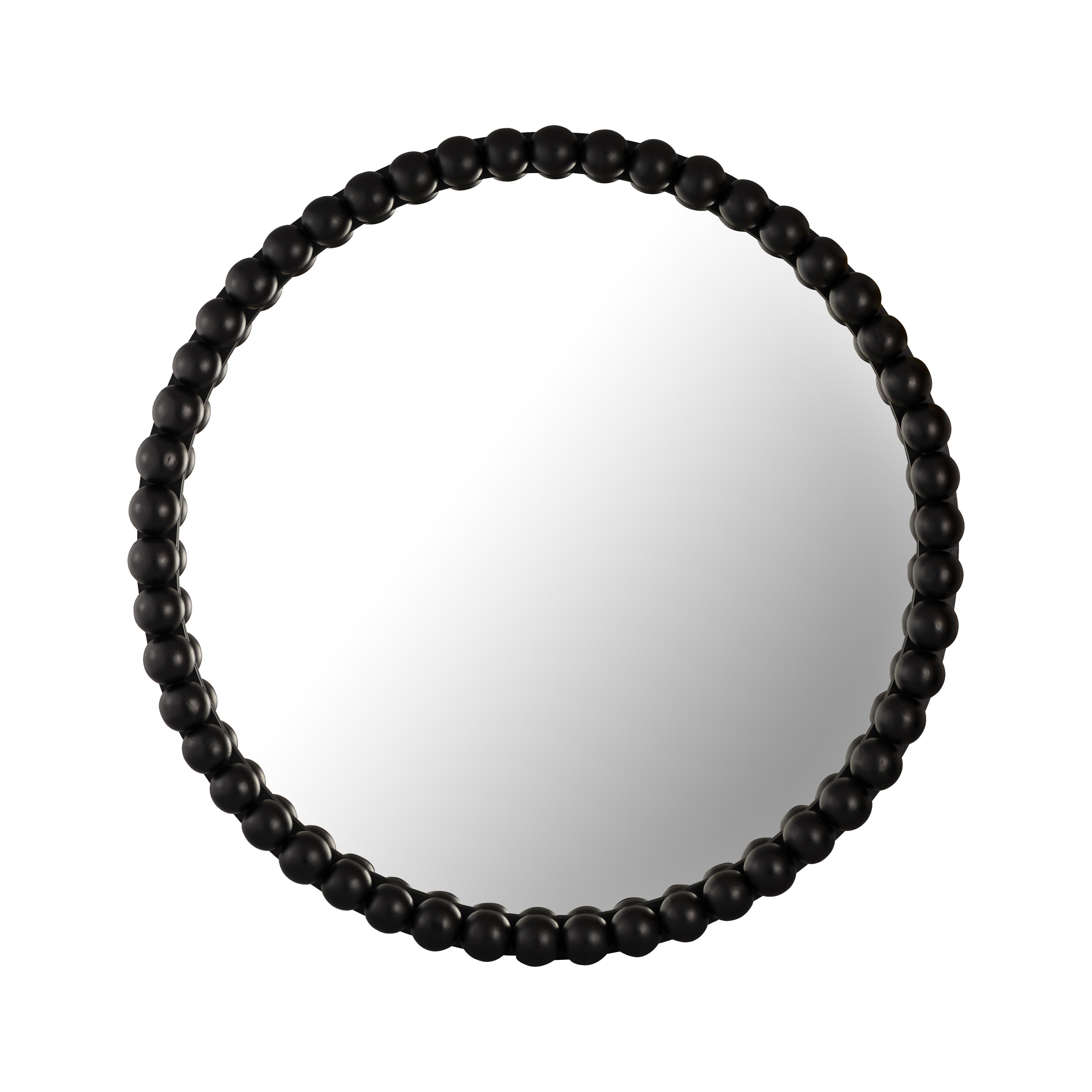 Baria Black Wooden Mirror - Image 0