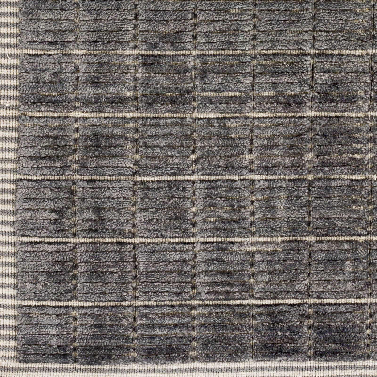 Carre Gray Indoor 8' x 10' Handmade Rug - Image 1
