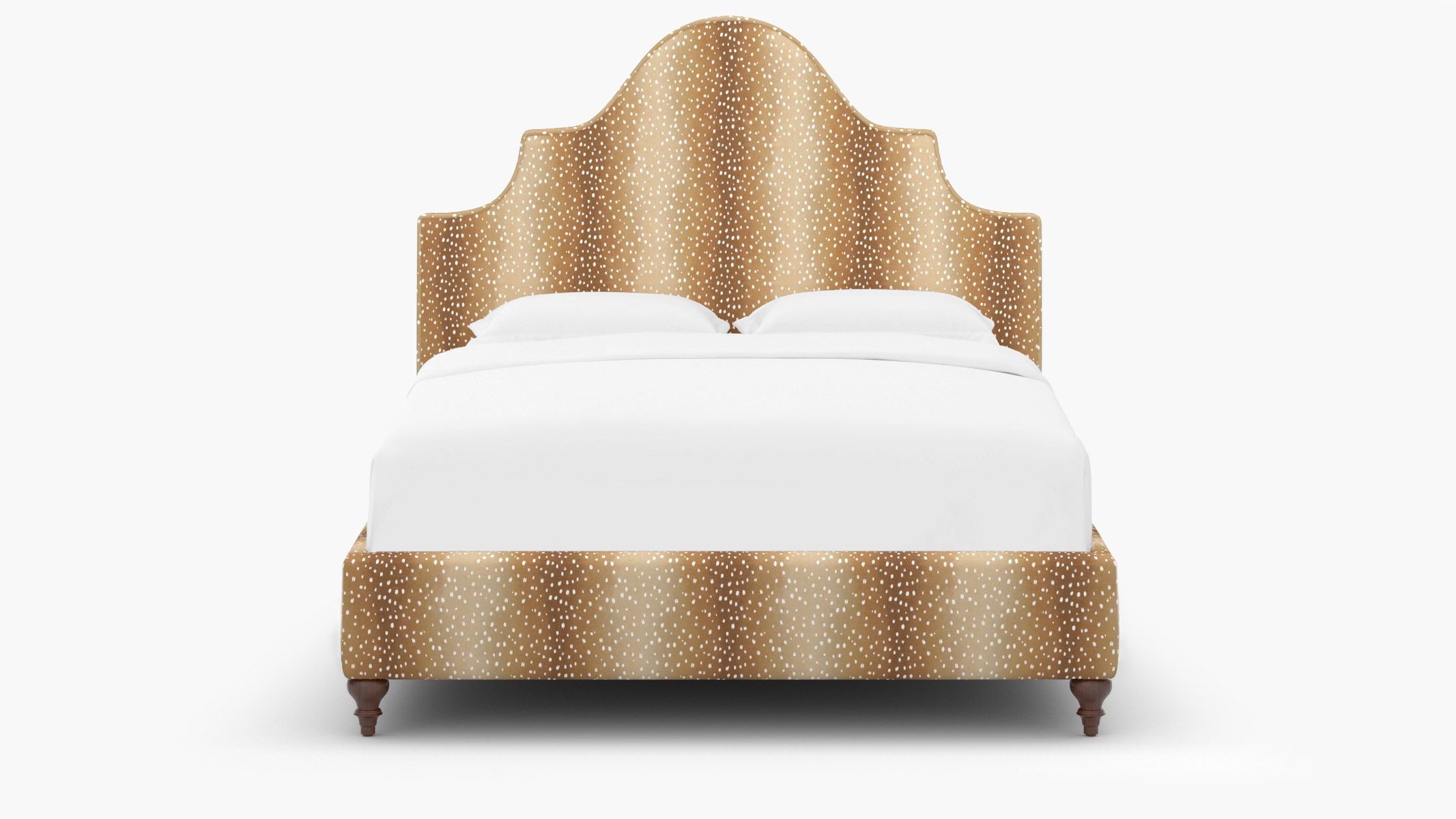 Statement Bed, Faline, Walnut Traditional Turned Leg, Twin - Image 0