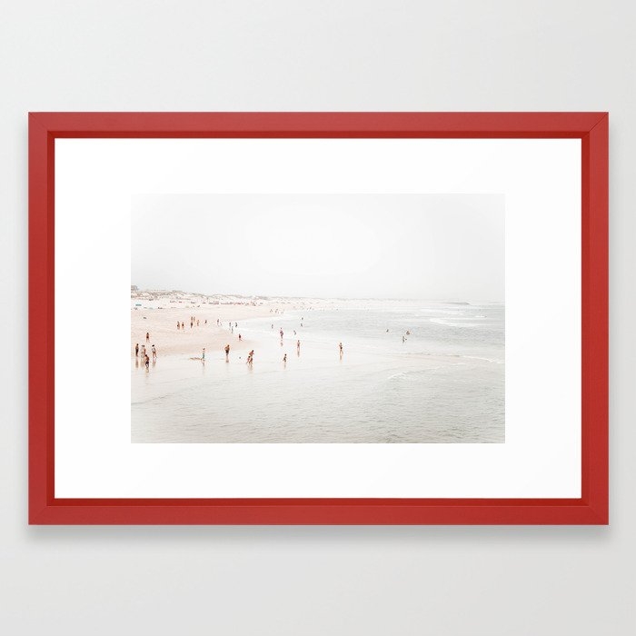 At The Beach Two Framed Art Print by Ingrid Beddoes Photography - Vector Red - SMALL-15x21 - Image 0