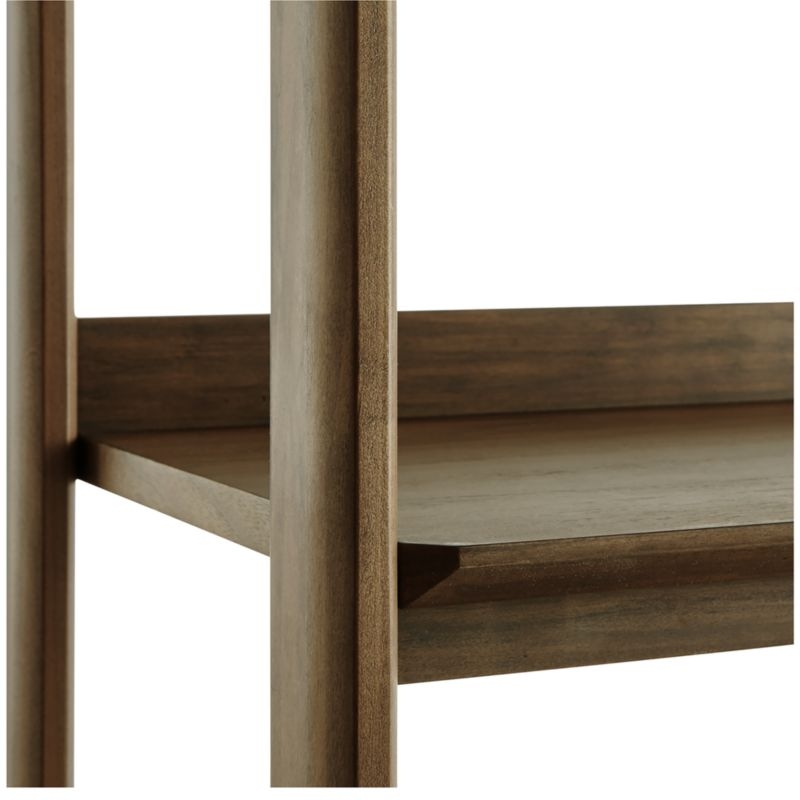 Tate Walnut Wide Storage Bookshelf - Image 6