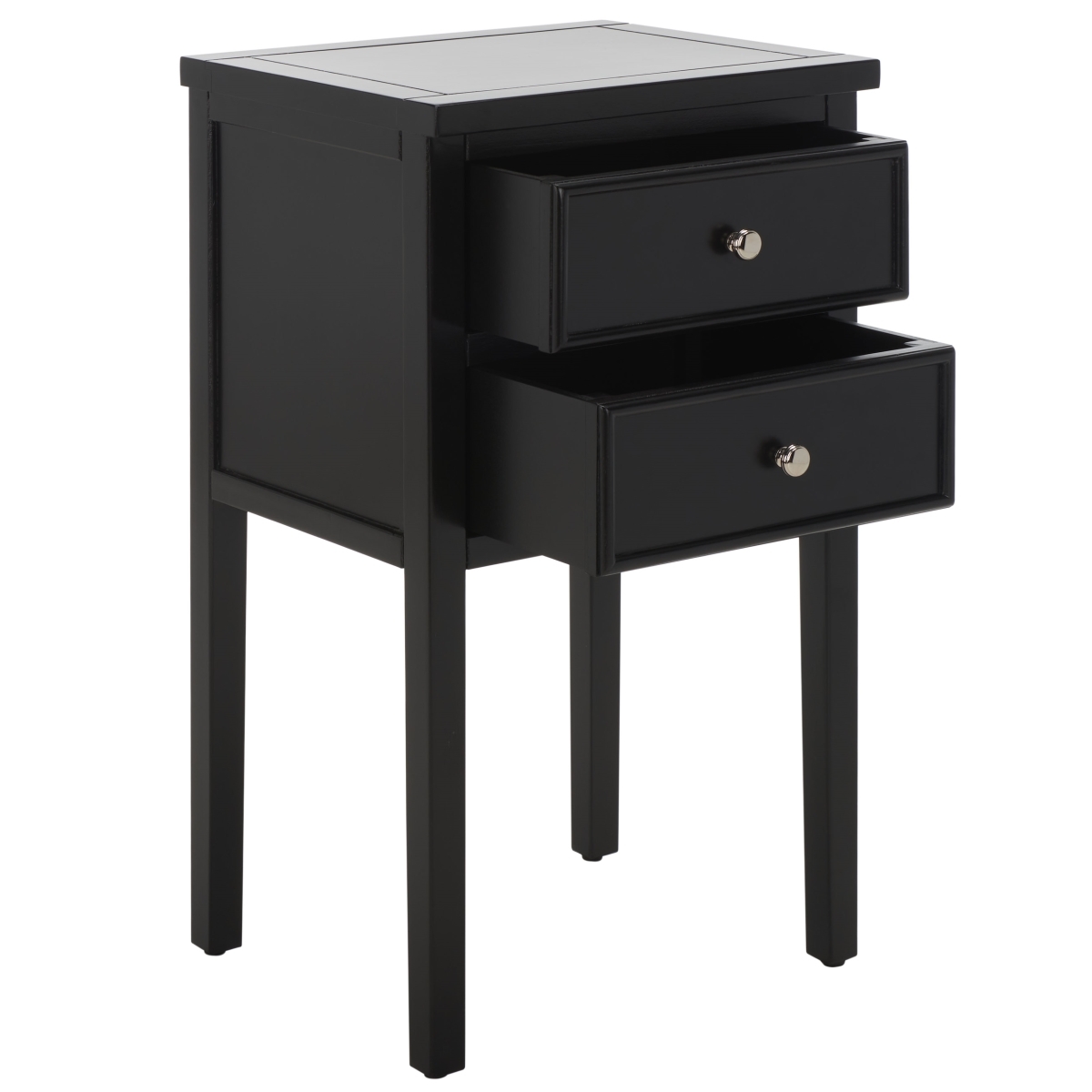 Toby Accent Table With Storage Drawerrs - Black - Safavieh - Image 6