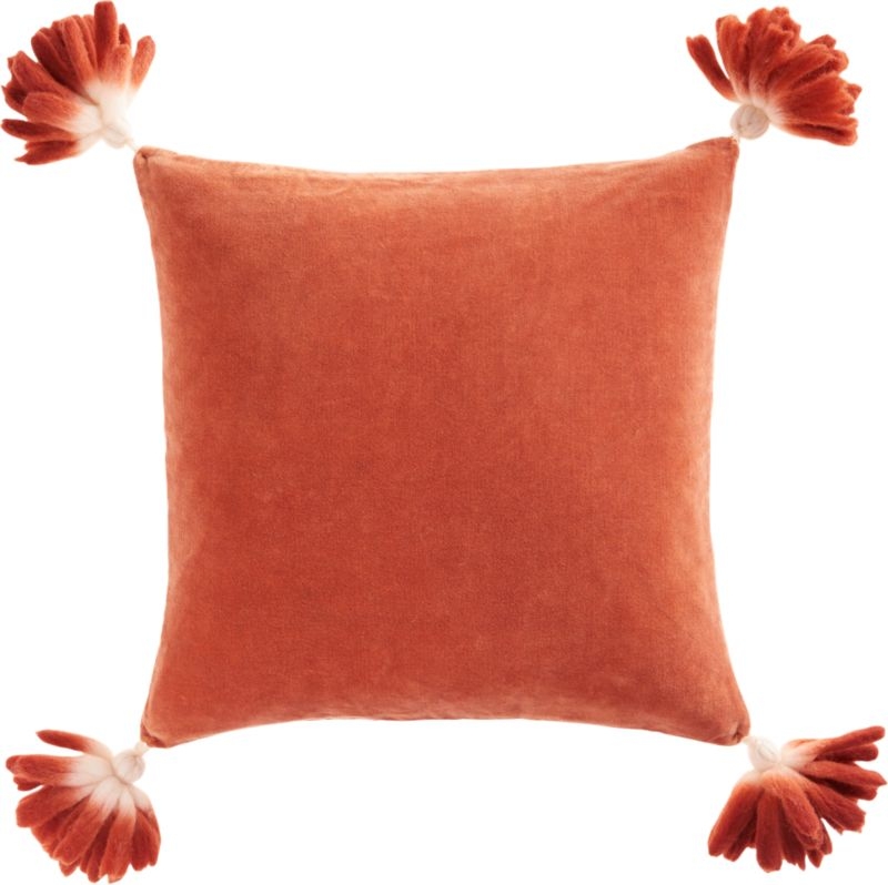16" Bia Tassel Ginger Pillow with Down-Alternative Insert - Image 2