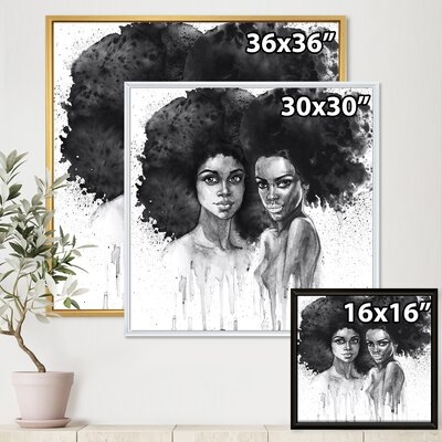 FDP35697_Portrait Of African American Woman XI - Modern Canvas Wall Art Print - Image 0