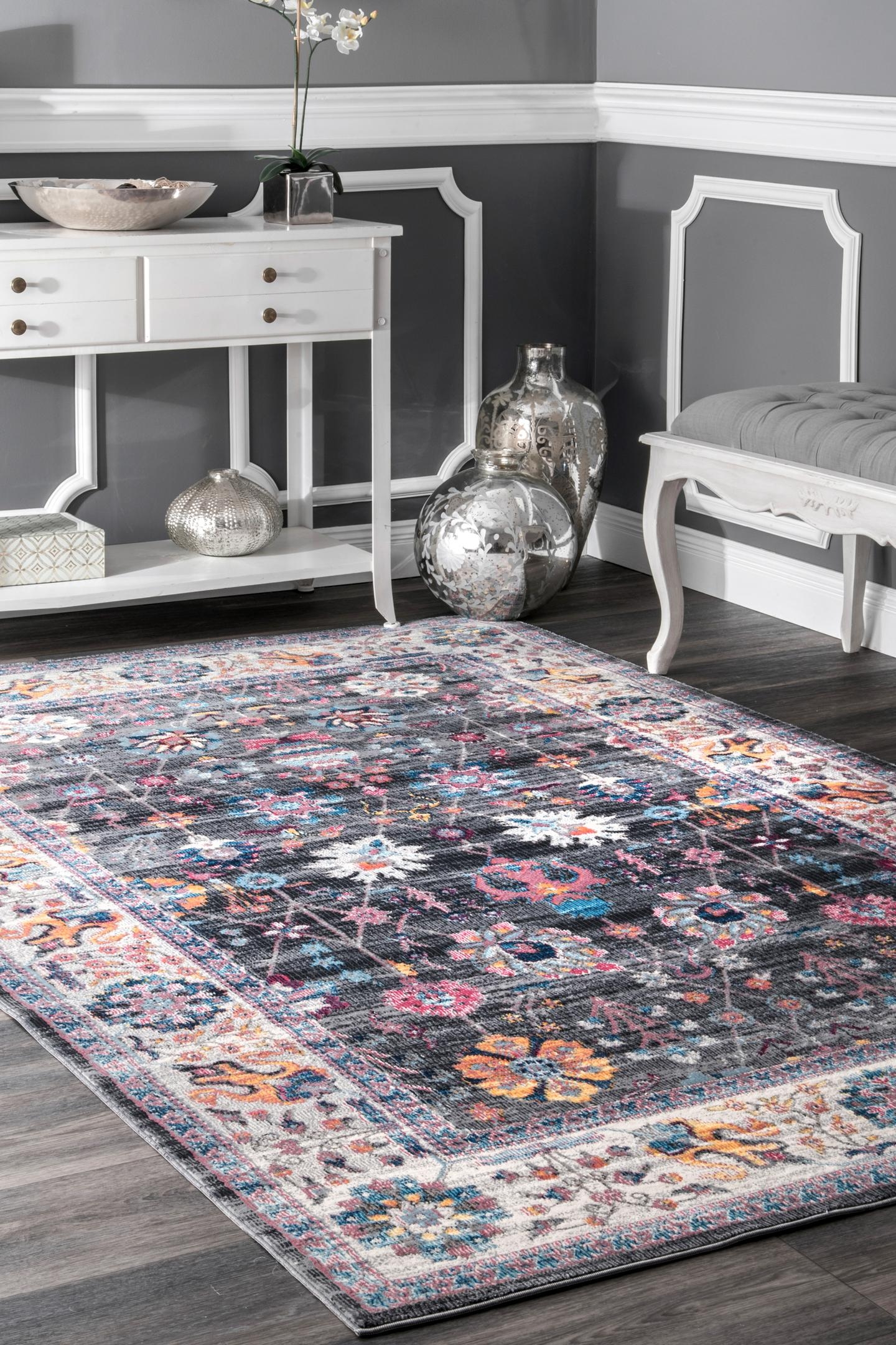 Classic Tinted Floral Area Rug - Image 0