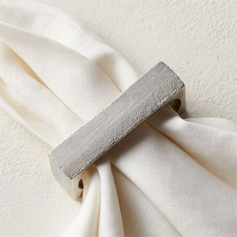 Barre Silver Napkin Rings Set of 8 - Image 1