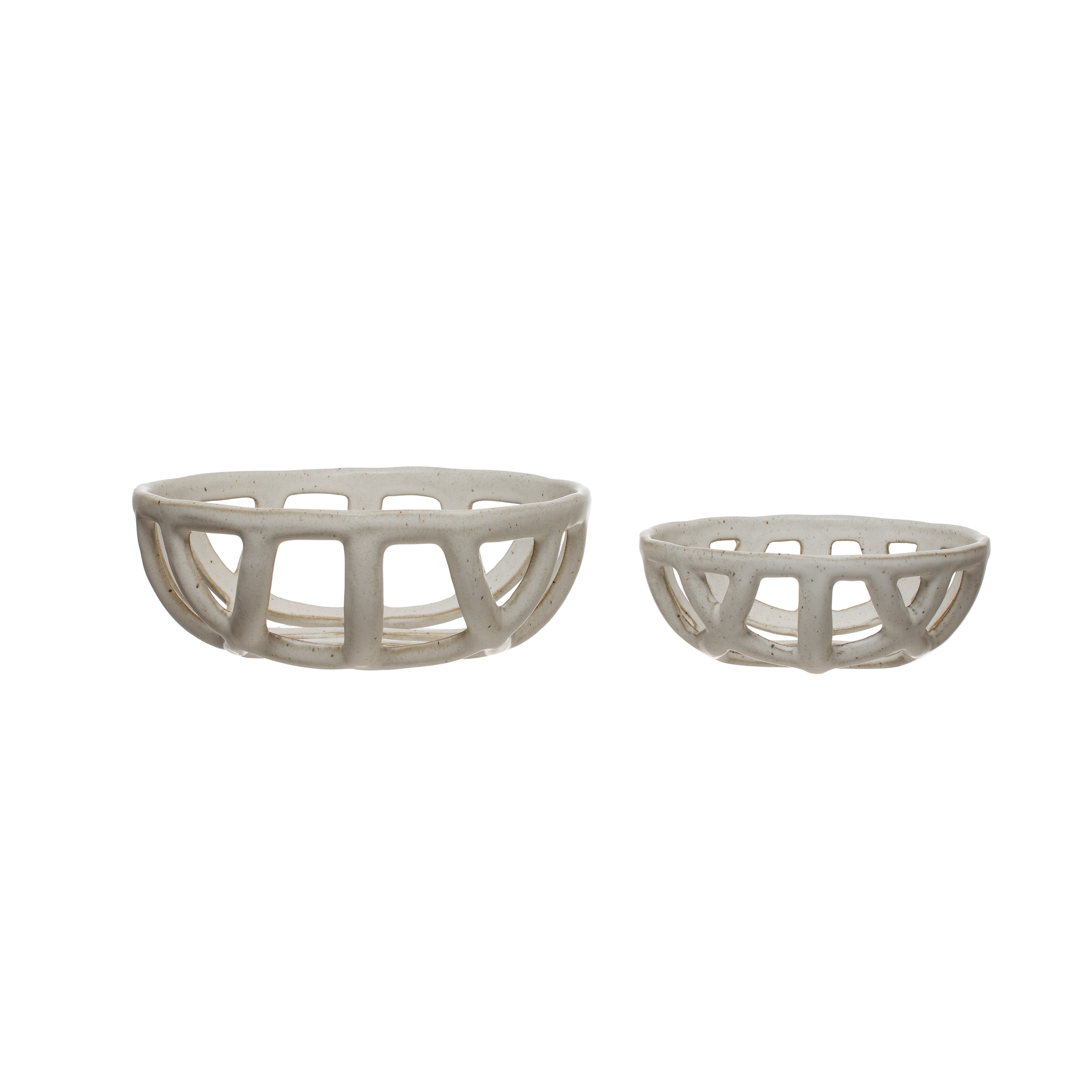 S/2 Stoneware Fruit Baskets w Reactive Glaze - Image 0
