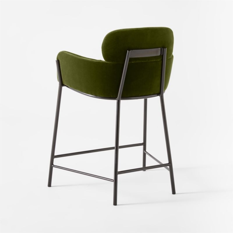 Azalea Green Velvet Counter Stool - Image 4