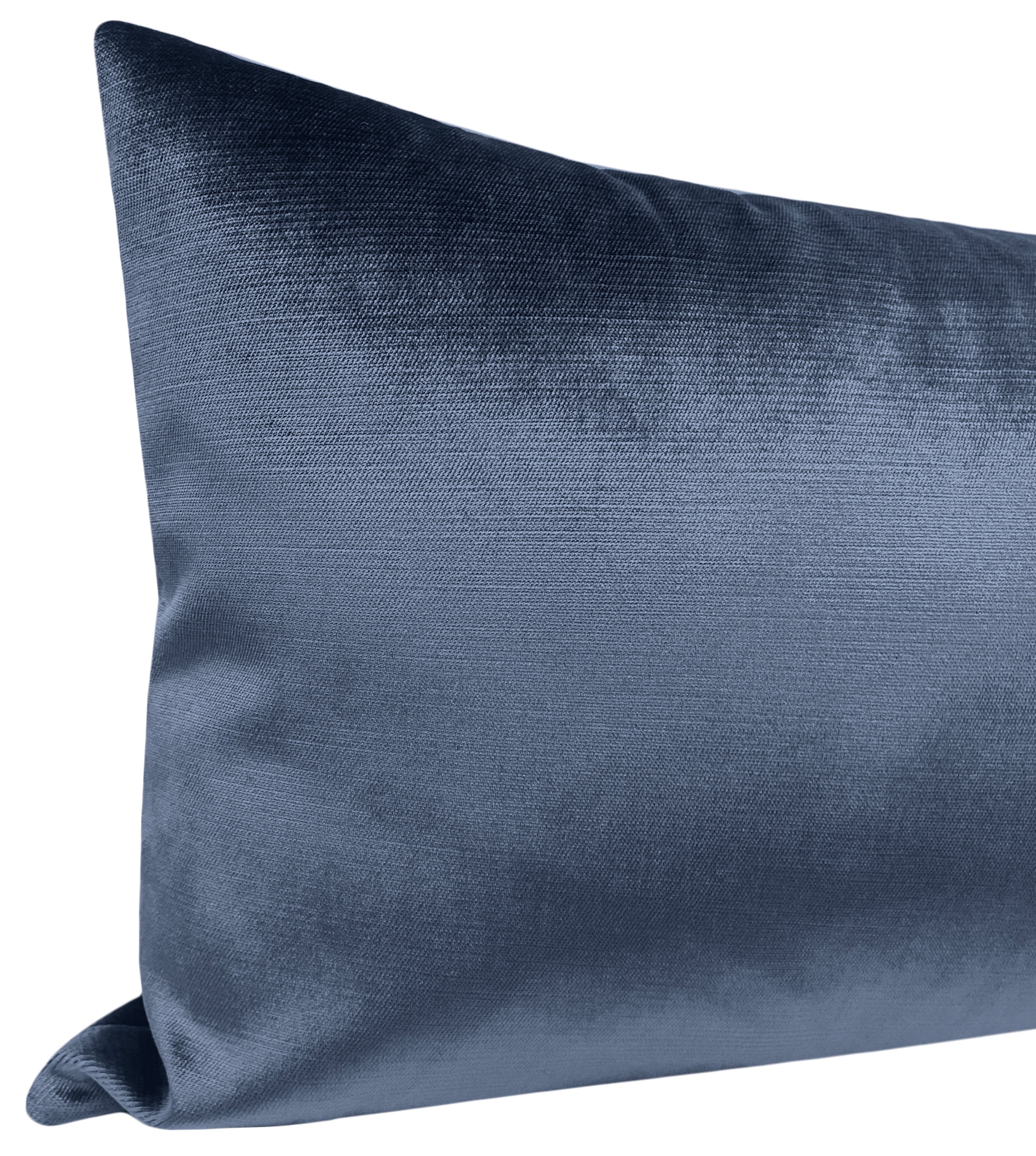 THE XL LUMBAR :: FAUX SILK VELVET // PRUSSIAN BLUE - BY THE YARD - Image 3