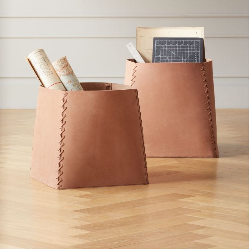Rica Leather Basket Small - Image 1
