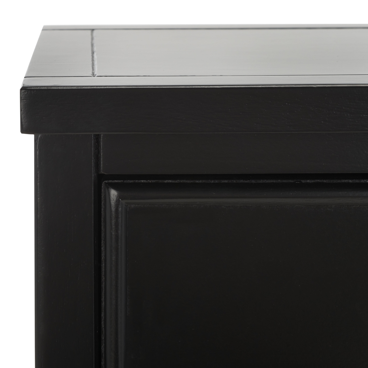 Toby Accent Table With Storage Drawerrs - Black - Safavieh - Image 2