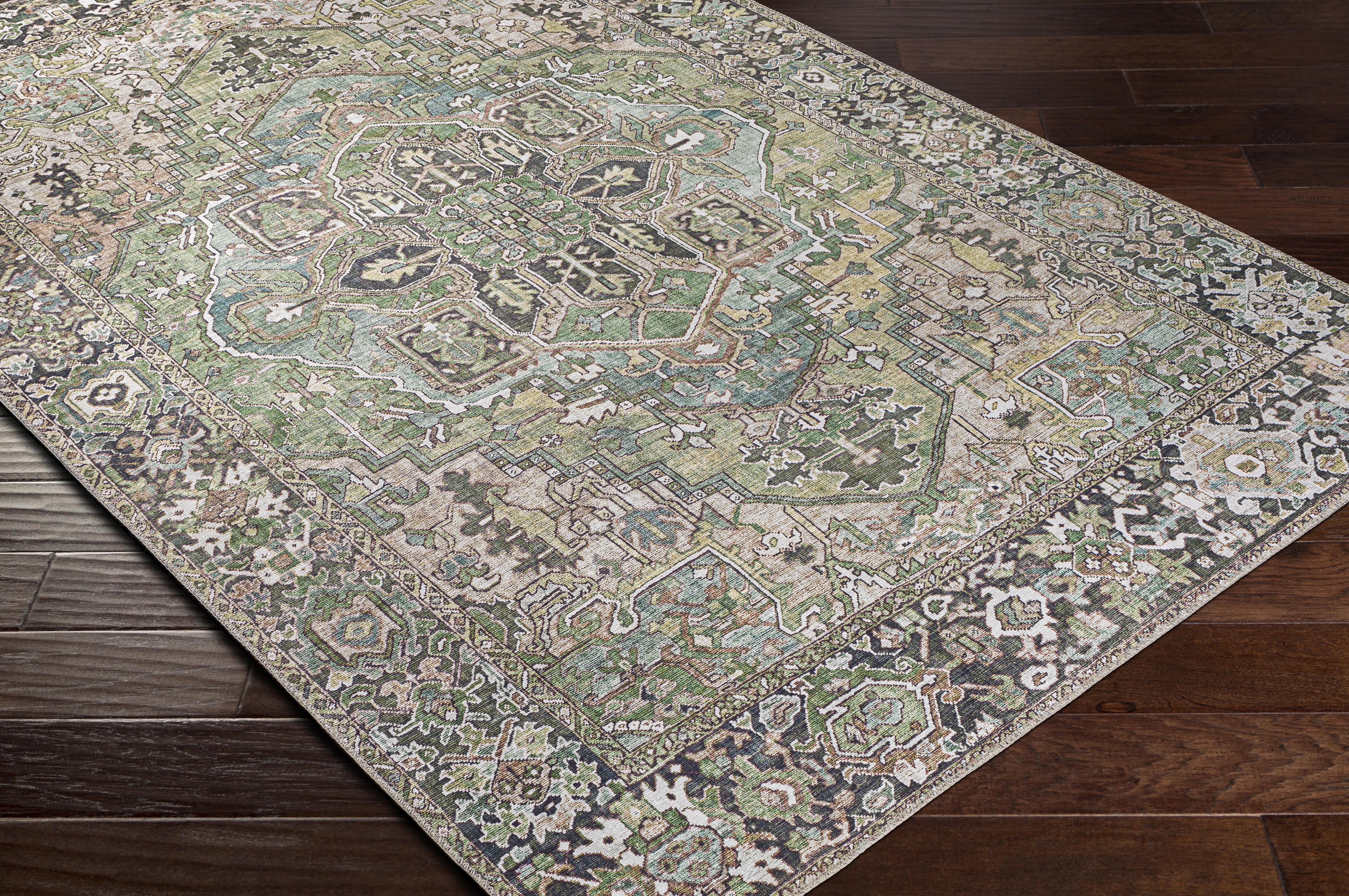 Iris Beige Indoor 3'6" x 5'6" Machine Woven Rug - Image 6