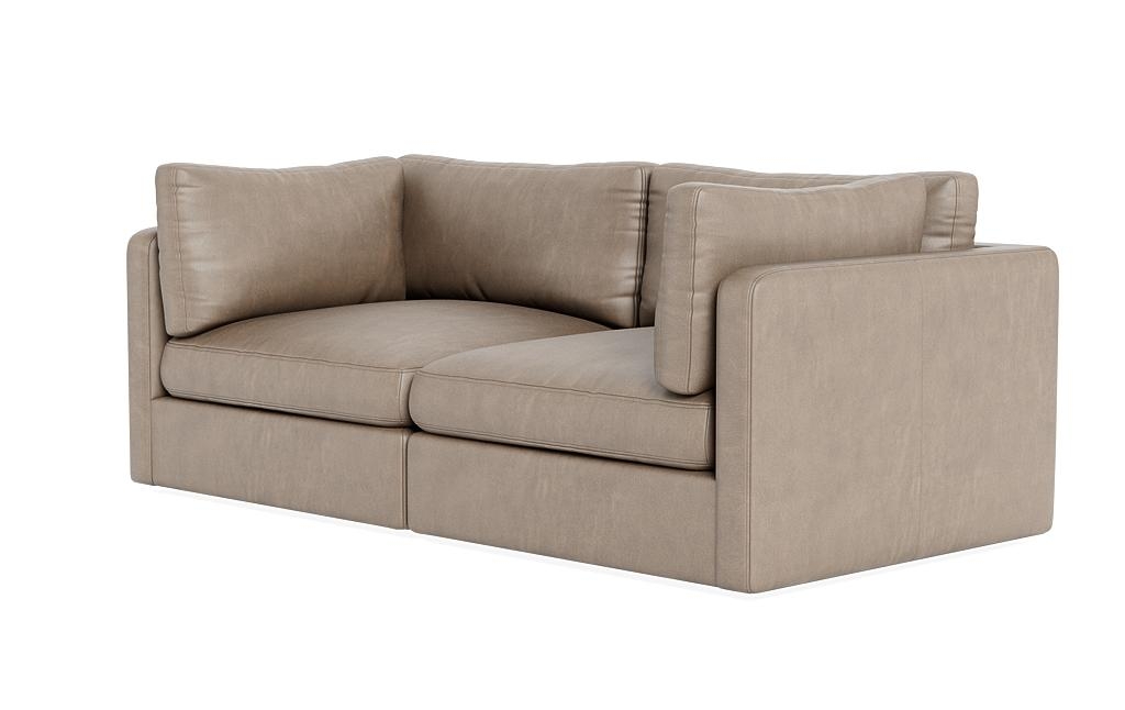 Tatum Modular Leather Loveseat - Image 5
