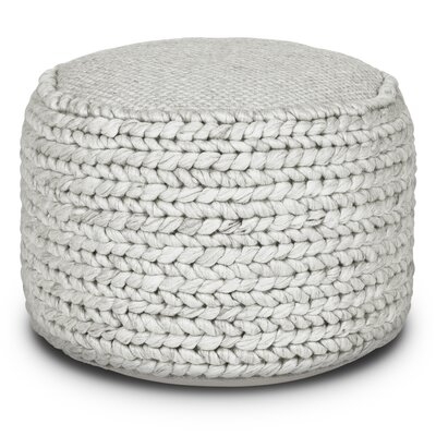 Bart 20" Pouf In Heathered Grigio - Image 0