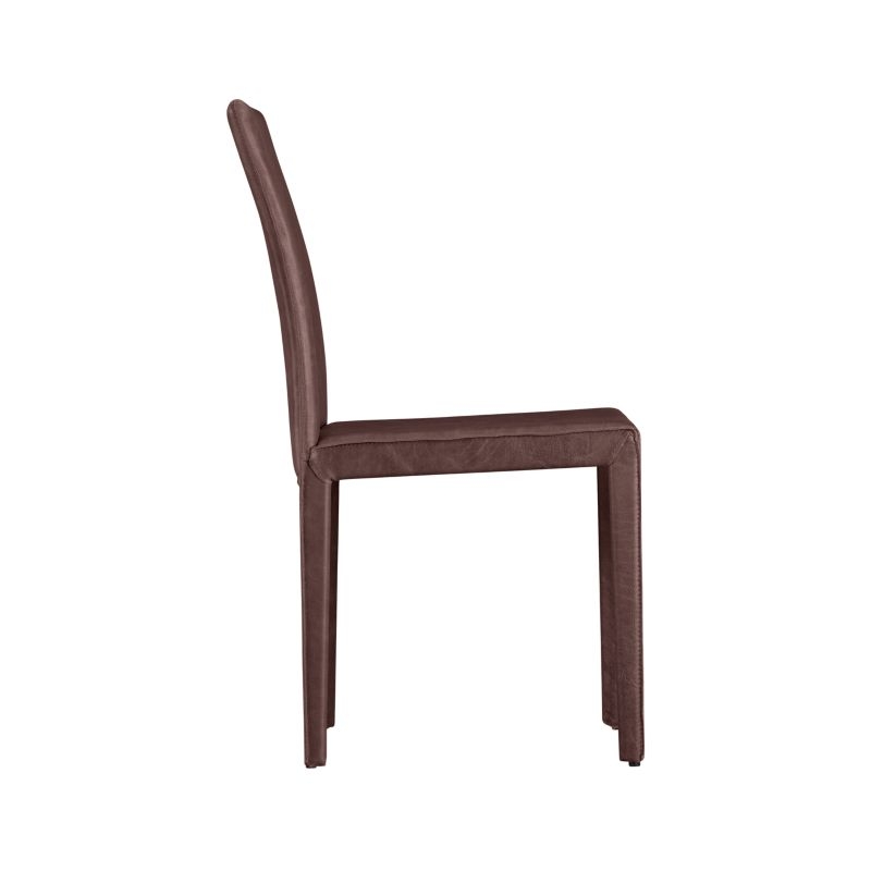 Folio Merlot Top-Grain Leather Dining Chair - Image 3