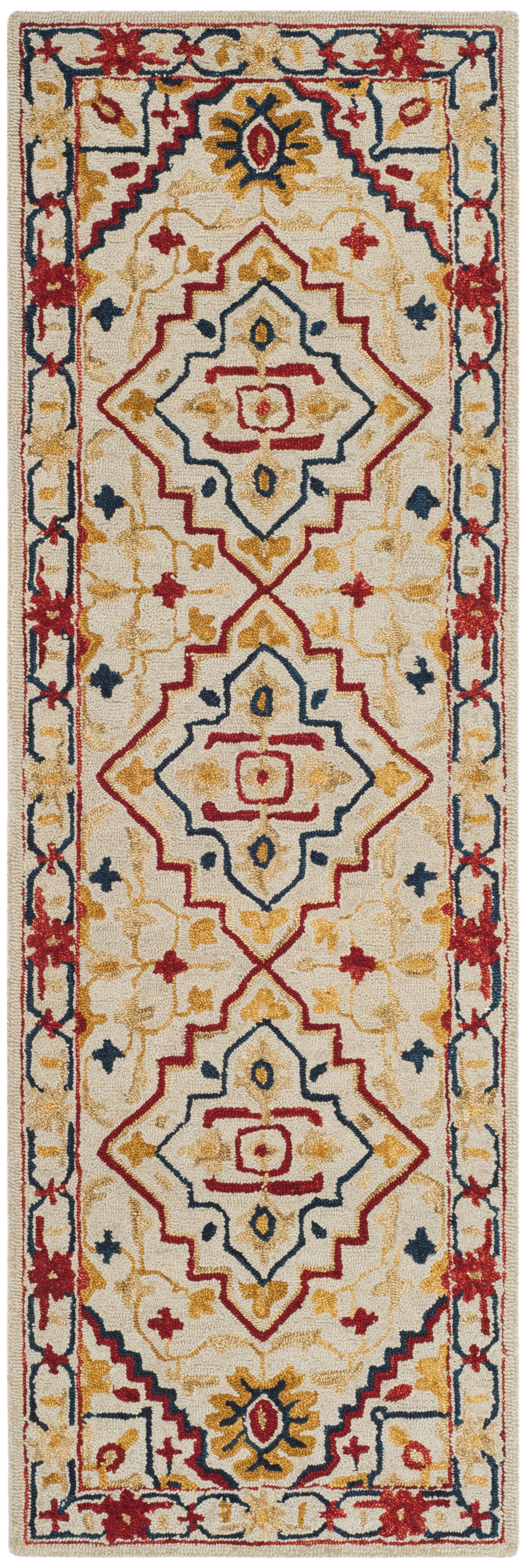 Arlo Home Hand Tufted Area Rug, APN705A, Ivory/Multi,  2' 3" X 7' - Image 0