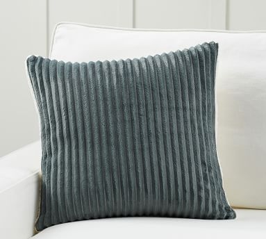 Ridgeline Sherpa Back Pillow Cover, 20 x 20", Steel Blue - Image 5