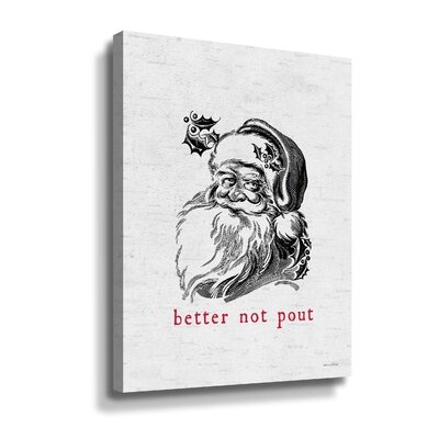 Better Not Pout Santa Gallery Wrapped Floater-Framed Canvas - Image 0