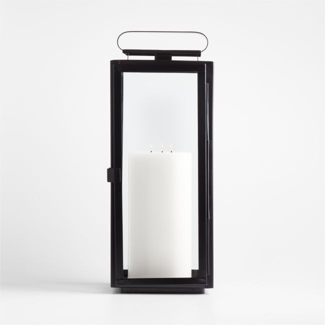 Walker Black Metal Outdoor Lantern 24" - Image 0