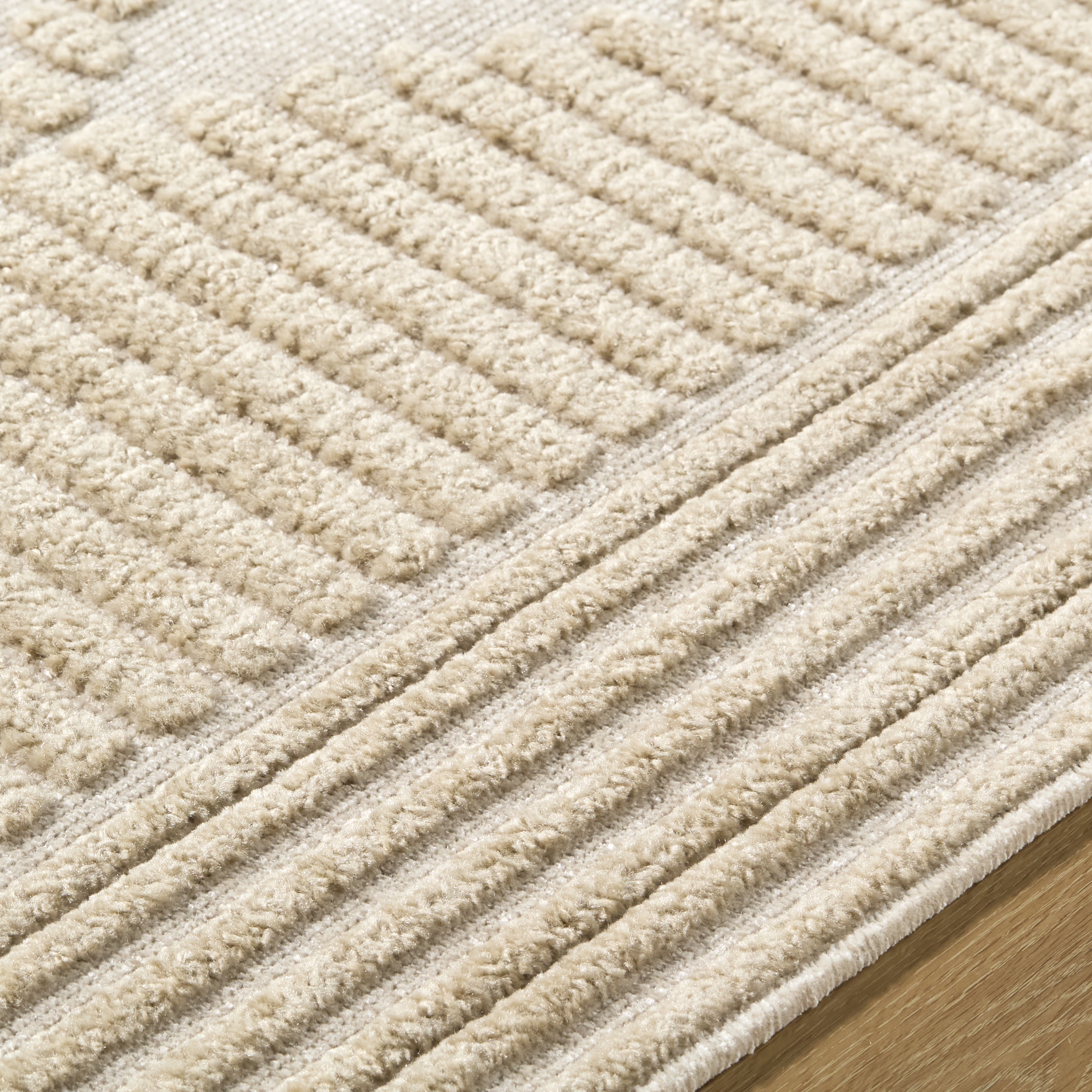 Lyna Beige Indoor 5' x 7'2" Machine Woven Rug - Image 2