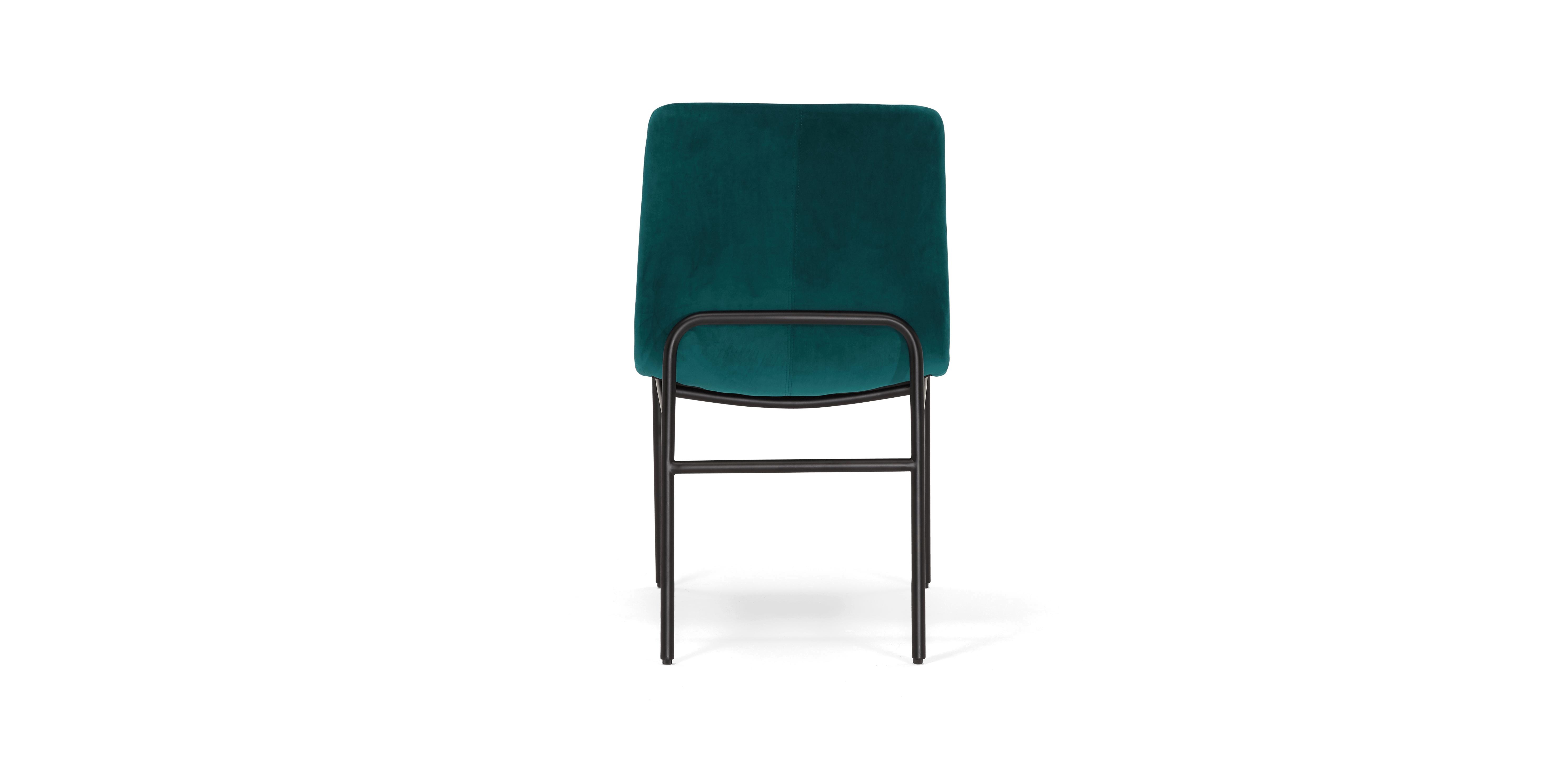 Blue Rae Mid Century Modern Dining Side Chair (Set of 2) - Royale Peacock - Image 4