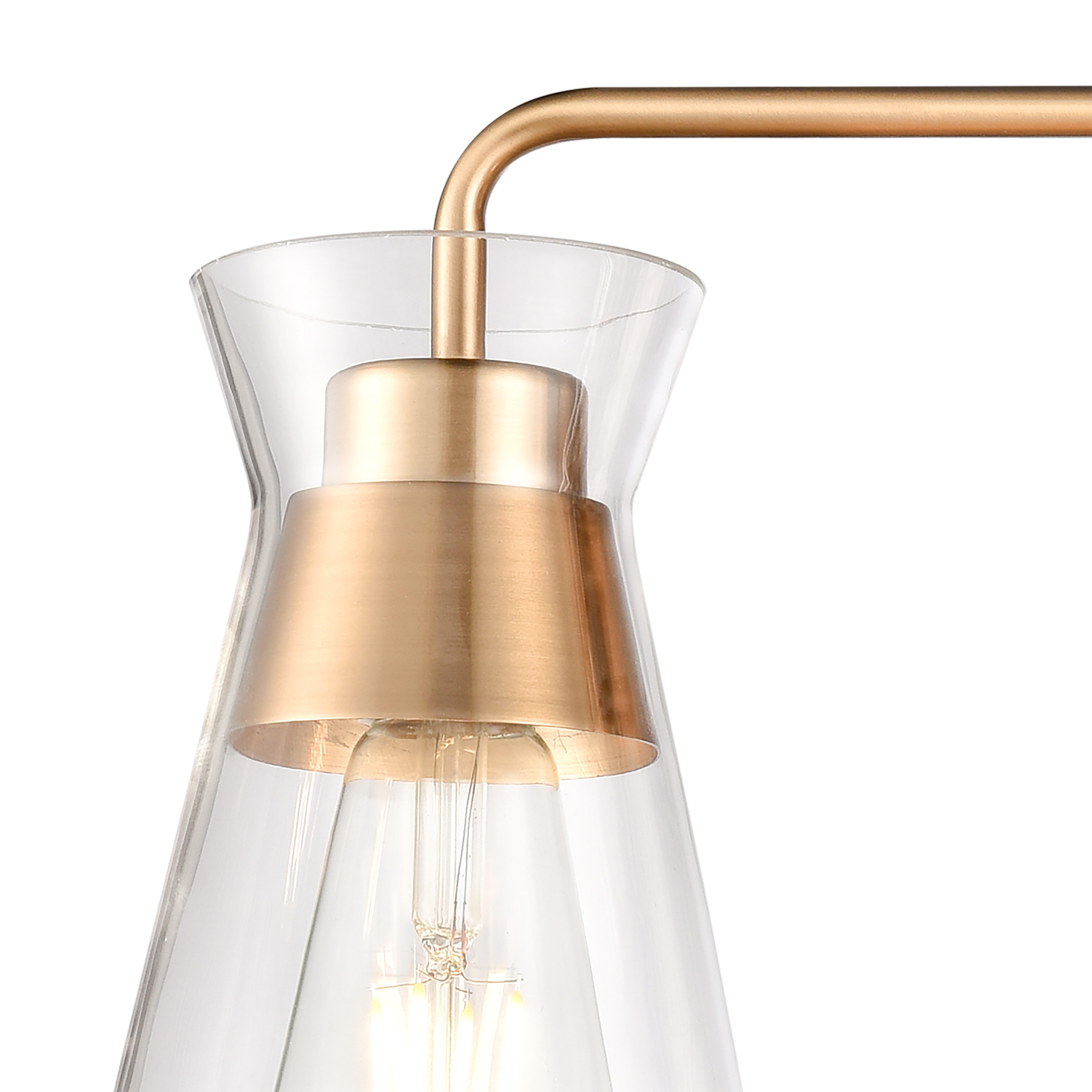 Brookville 22'' Wide 3-Light Vanity Light - Burnished Brass - Image 2