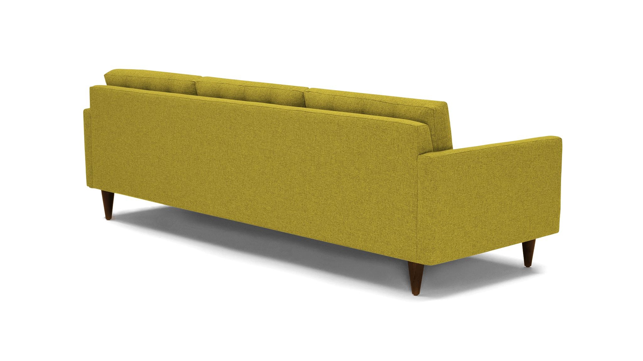 Yellow Eliot Mid Century Modern Grand Sofa - Bloke Goldenrod - Mocha - Image 3