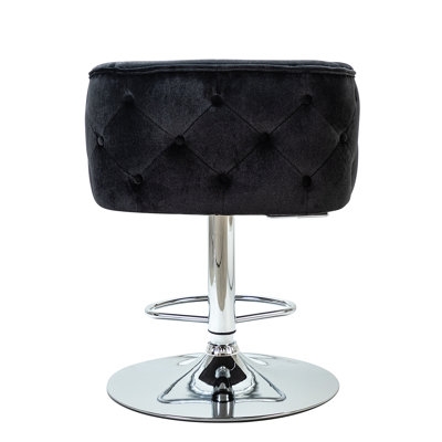 Swivel Adjustable Height Tufted Bar Stool - Image 0