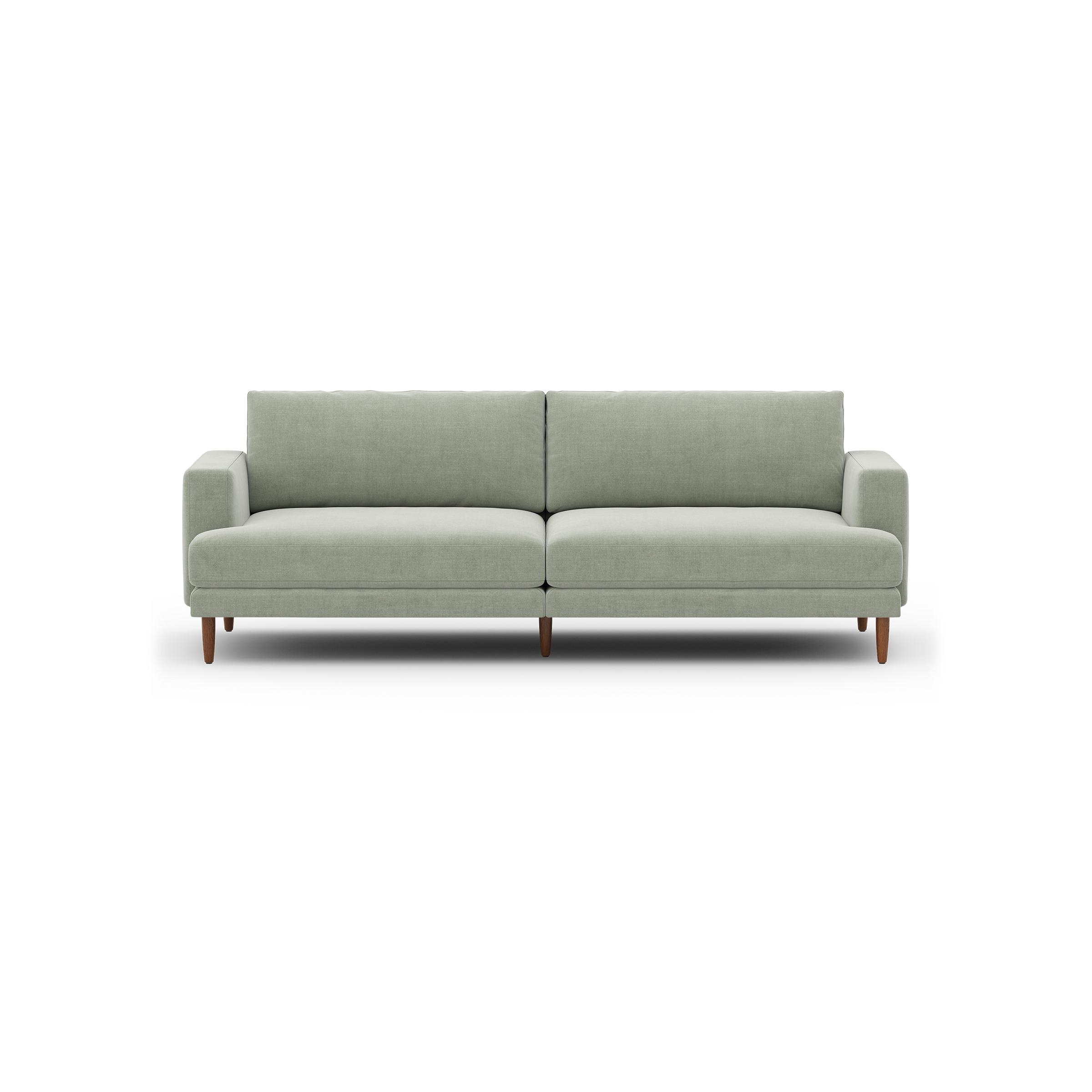 Ember Sofa - 89" / Seaglass - Performance Chenille / Walnut - Wood - Image 0