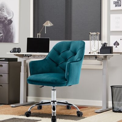 Chapdelaine Velvet Task Chair - Image 0