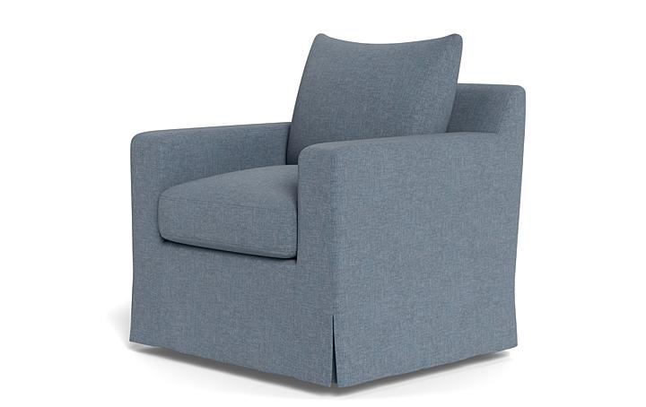 Sloan Slipcovered Swivel Chair - Image 2