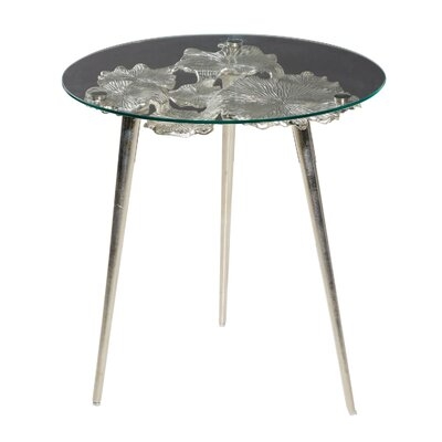 Noella Glass Top 3 Legs End Table - Image 0